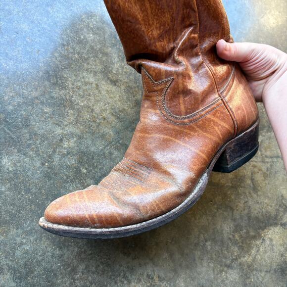 Vintage Tony Lama Leather Cowboy Boots - Picture 4 of 8
